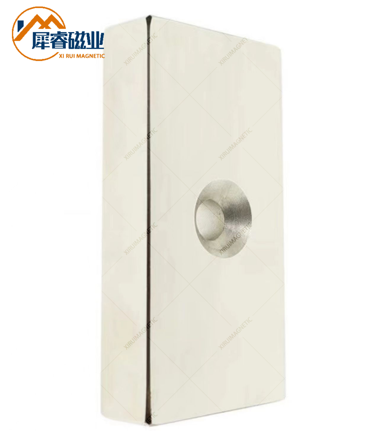 钕铁硼-方形打孔磁铁-非标定制