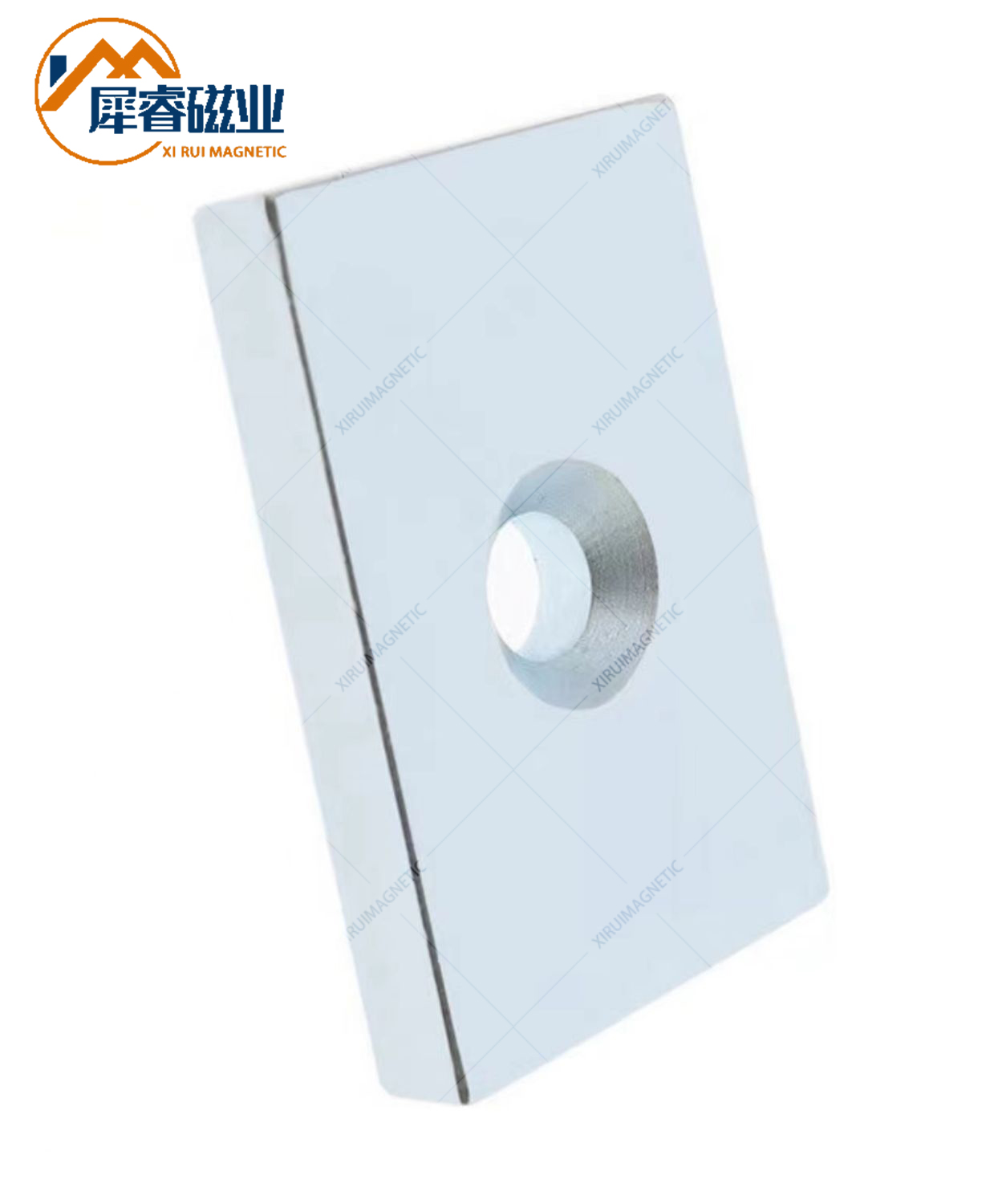 钕铁硼-方形打孔磁铁-非标定制